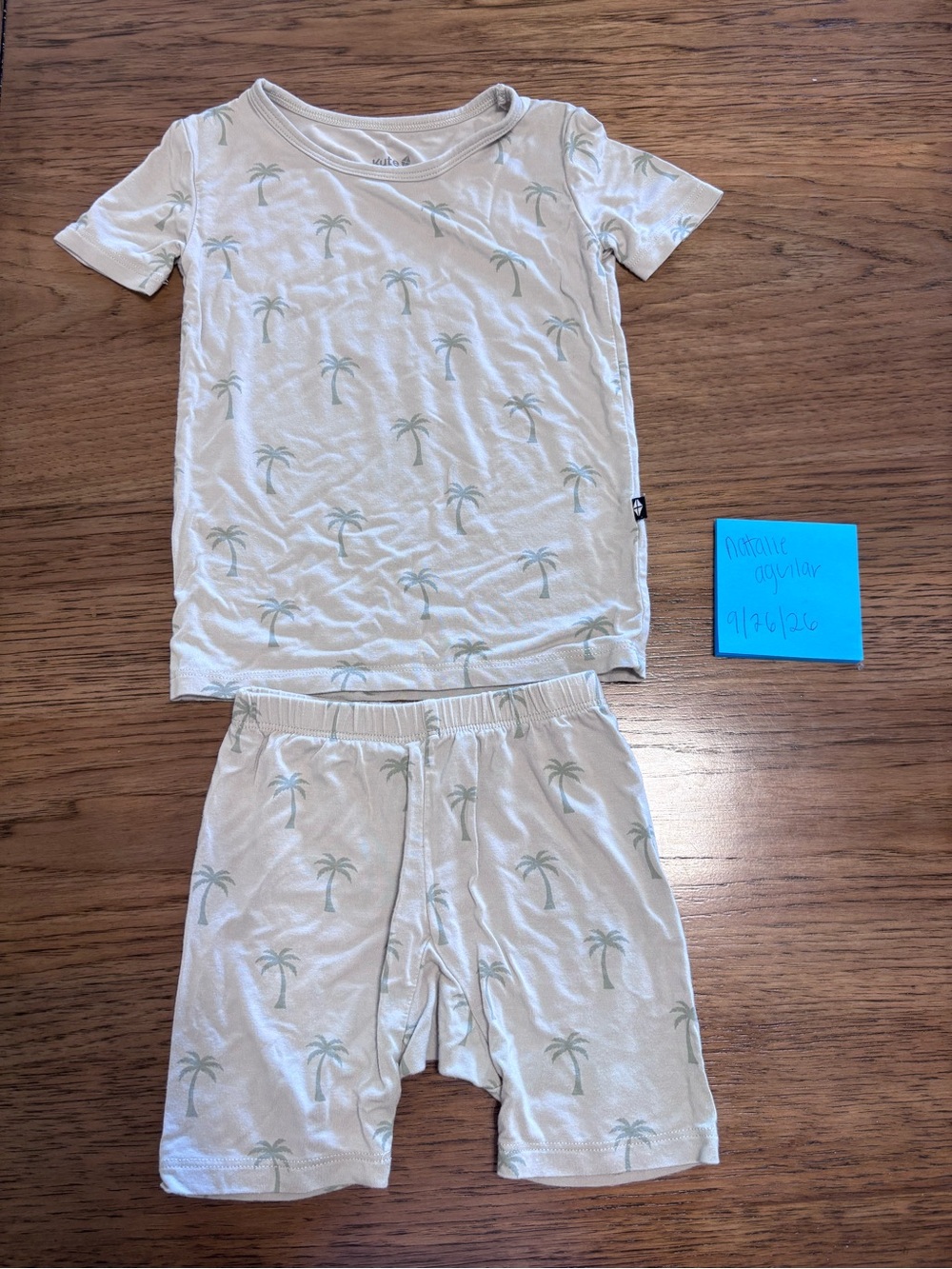 Kyte baby Palm-Print 3T Short Sleeve Pajama Set